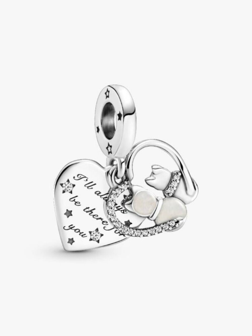 Pandora Cats & Hearts Dangle Charm